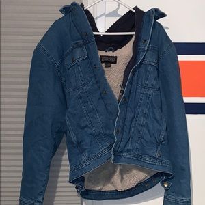 Sherpa Jean Jacket w Hood